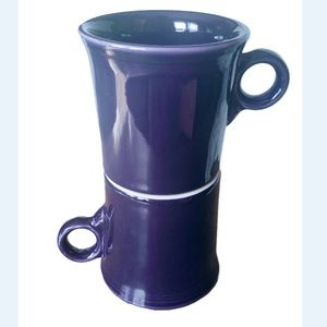RETIRED FIESTA COLOR PLUM PAIR OF COFFEE MUGS